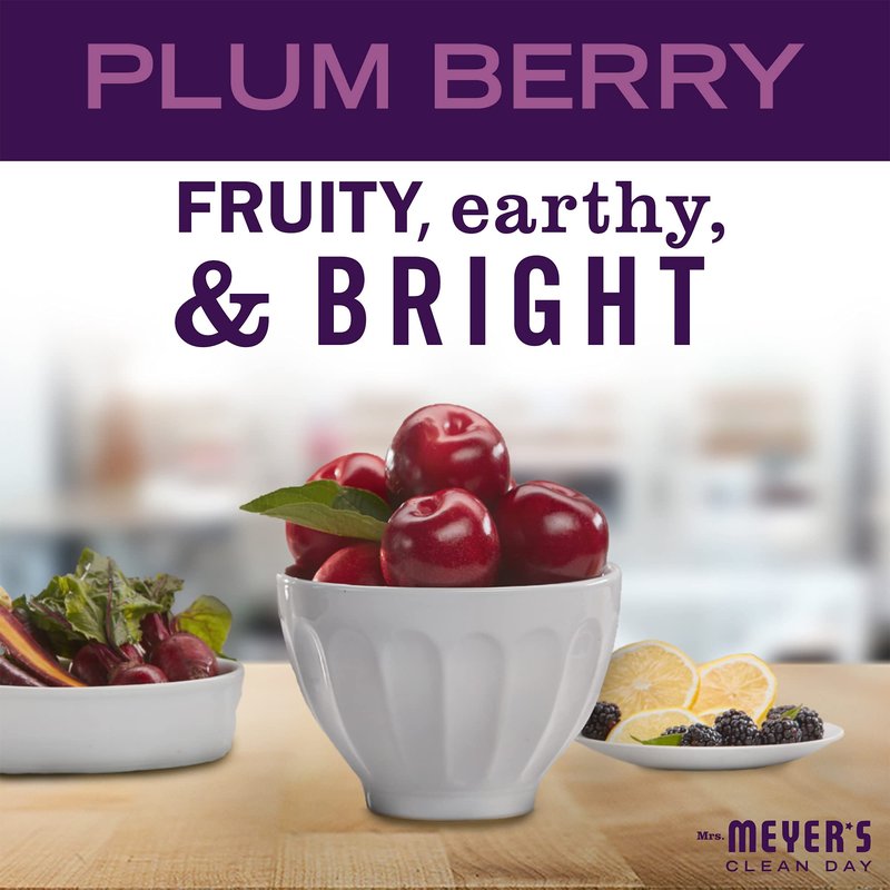 MRS. MEYER'S CLEAN DAY Body Lotion for Dry Skin, Non-Greasy Moisturizer Made with Essential Oils, Plum Berry, 16 fl. oz - Pack of 3