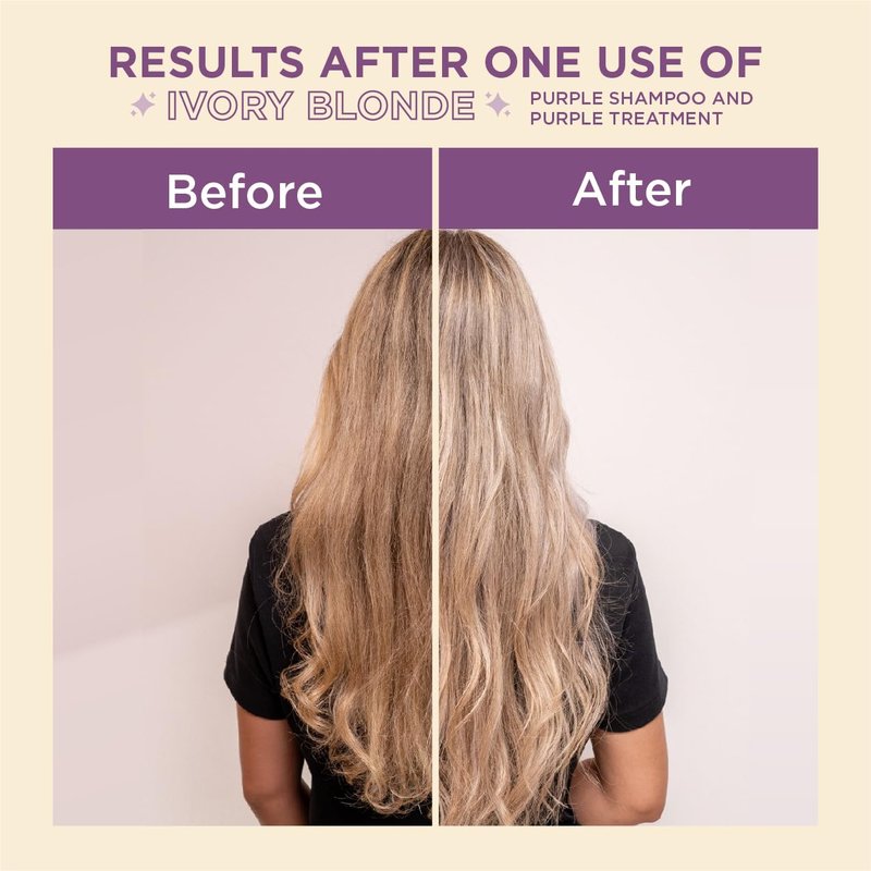 Purple Toning Shampoo for Blonde Hair - Eliminates Brassiness & Neutralizes Yellow Tones | Argan Oil Infused, 11.8 Fl Oz