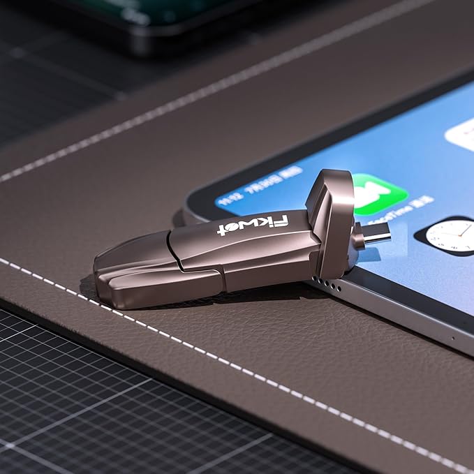 Fikwot External SSD USB Flash Drive 256GB, Up to 2050MB/s 2-in-1 Type C+ USB A USB3.2 Gen2 Solid State Thumb Drive SSD Stick for iPhone 15/16/Android/Windows/Mac/PC/Laptops