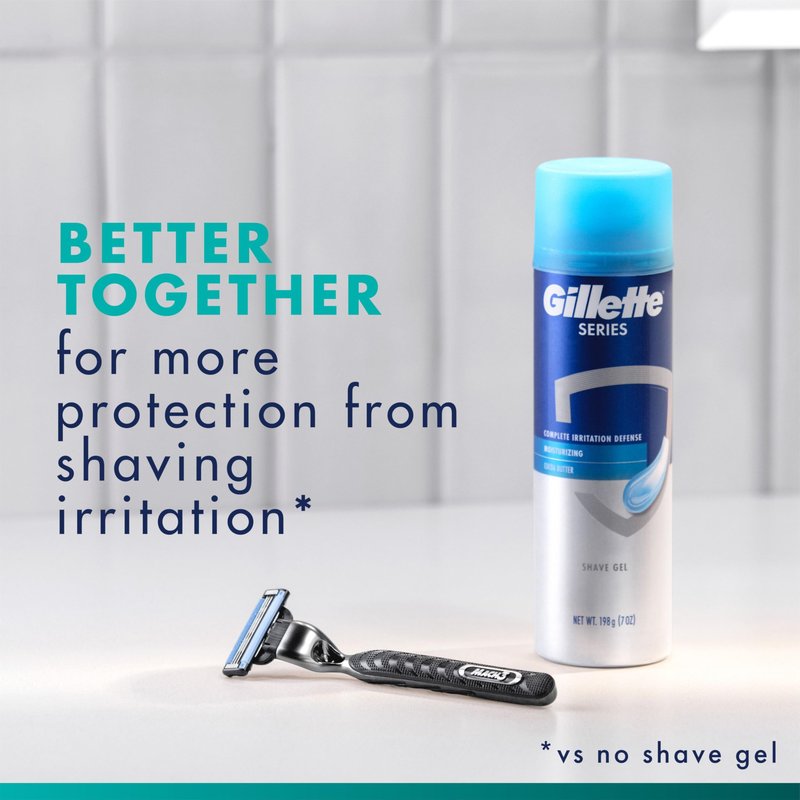 Gillette Mach3 Shaving Razor for Men, 1 Razor Gillette 3-Blade Handle for Men’s Grooming, 10 Razor Blade Refills, Lubrication Strip