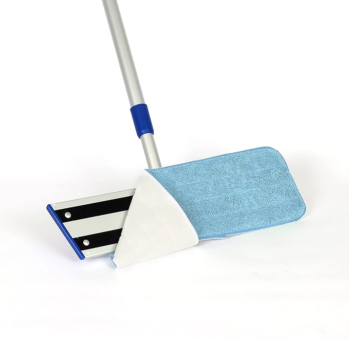 Arkwright Spray Mop Replacement Pads - (Case of 120) Bulk Microfiber Flat Dry and Wet Refill Mop Pads Floor Cleaning, Compatible with Bona and Rubbermaid, Fits All Mop Heads, 24 in, Blue
