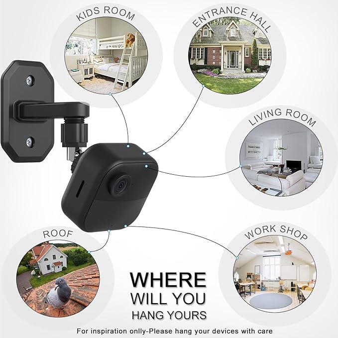 2 Pack 360 Degree Adjustable Adhesive Mount for All-New Blink Outdoor (4th Gen,3rd Gen) Blink XT / XT2, Blink Mini Camera Mounting Bracket, Wall Mount