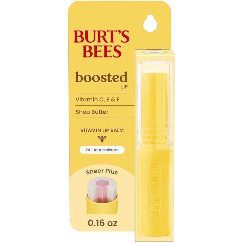 Burt's Bees Lip Balm - Nourishing Vitamin C & E Formula | 24-Hour Moisture, Tint-Free, 0.16 Oz