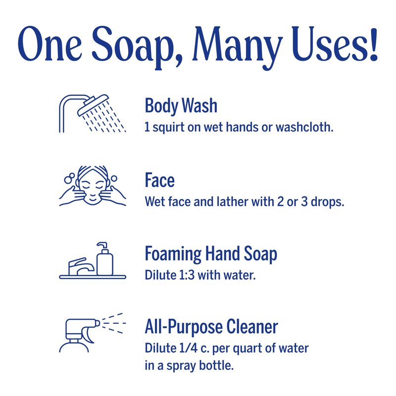 Dr. Bronner's Pure-Castile Magic Liquid Soap (Rose, 32 Ounce, 2-Pack)- Made with Regenerative Organic Certified Oils, 18-in1 Uses: Face, Hair, Hand & Body Soap, Laundry, Pets- Concentrated, Vegan
