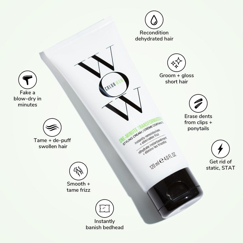 COLOR WOW One Minute Transformation, Nourishing Styling Cream for Instant Frizz Control and Smoother Hair