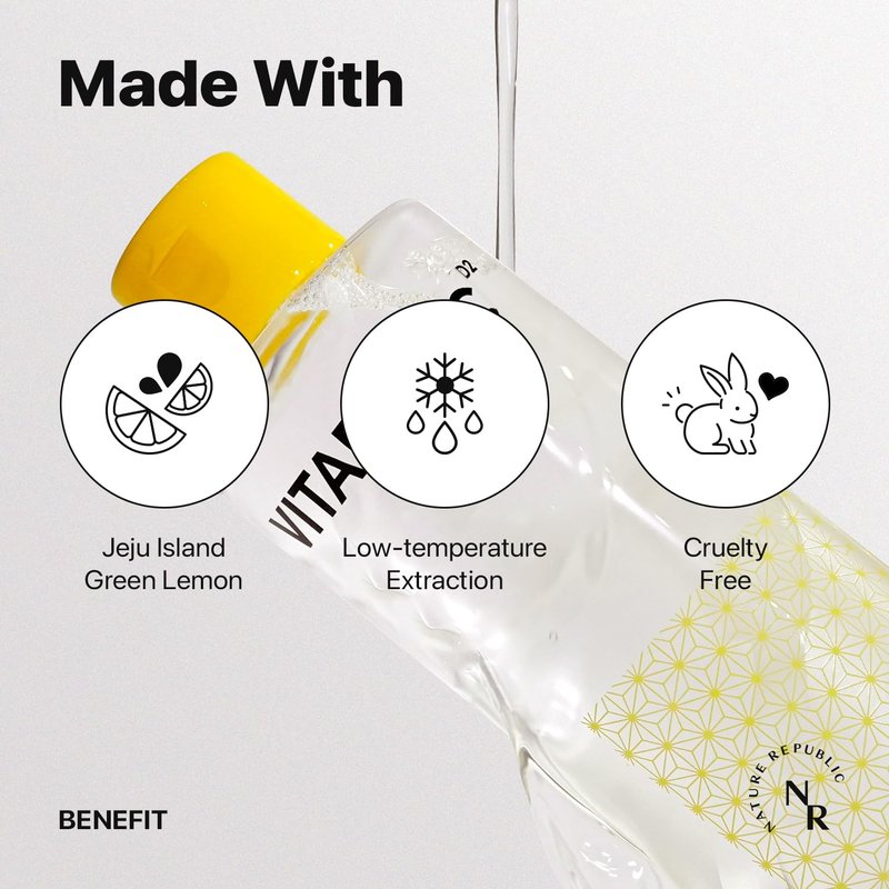Nature Republic Vitapair C Glow Facial Toner - Vitamin Toners for Face, Hydrating Skin Care for Women, Niacinamide Korean Skincare, Clean Clear Moisturizing, Gentle Natural Beauty, 300ml / 10.15 fl oz