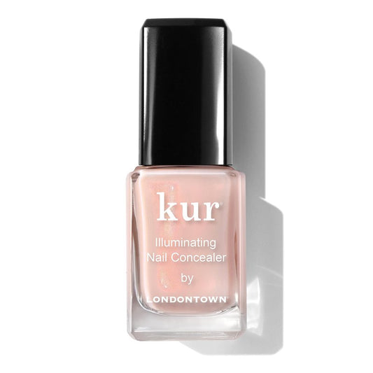 LONDONTOWN Bubble Illuminating Nail Concealer, Sheer Brightening Nail Polish & Strengthener for Yellowing, Damaged or Discolored Nails, Natural Nail Perfector, Bubblegum Pink, 21+ Free, 0.4 Fl Oz