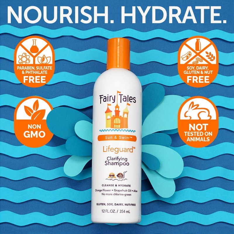 Fairy Tales Sun & Swim Lemon-Aid Kids Conditioner - After Pool & Beach Hair Conditioner - Replenishes Moisture, Softens & Detangles After Chlorine, Salt & Sun - Citrus Scent - 32 oz