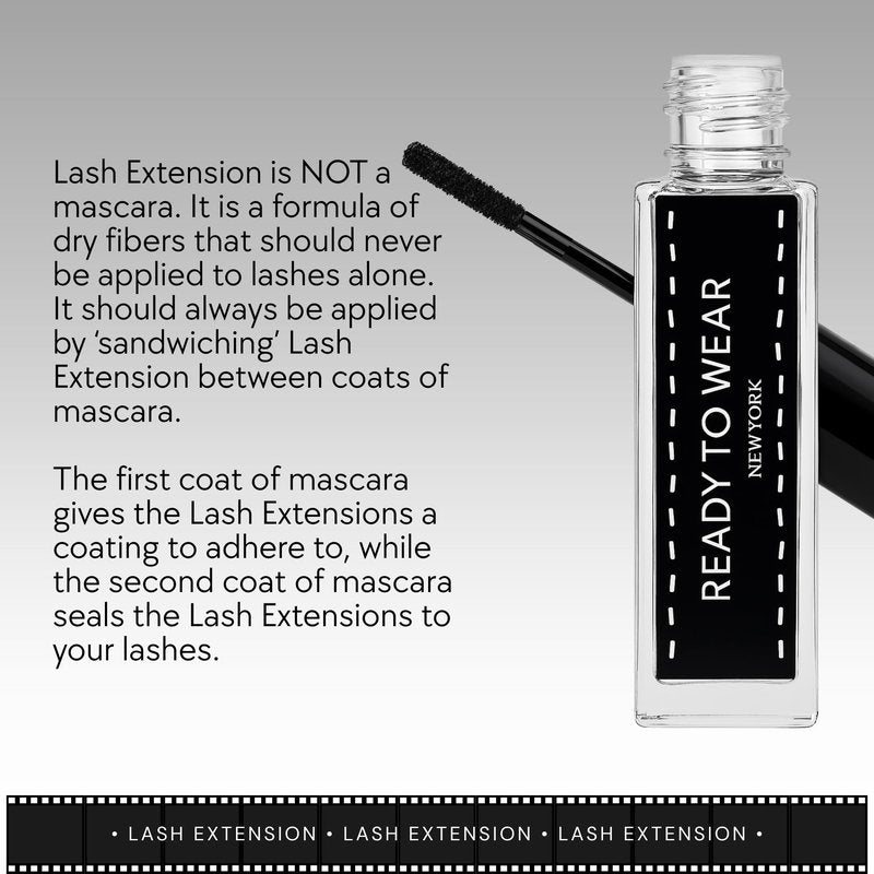 Ready To Wear Lash Extension - Fine DRY Fibers to Extend Lashes, Instantly Volumize & Elongate - No Glue Needed (Must use with Mascara)