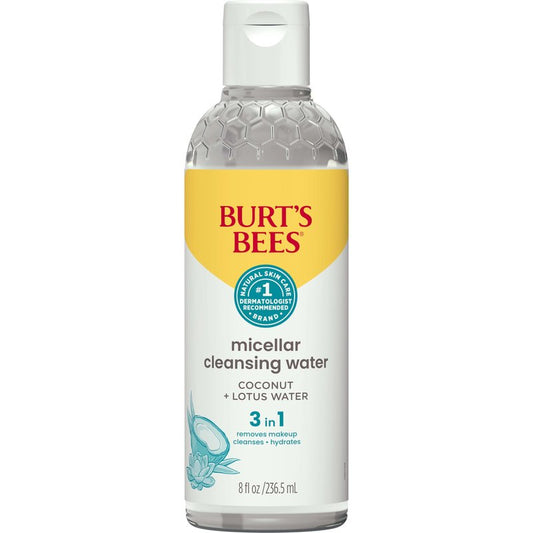 Burt's Bees Micellar Cleansing Water with Coconut & Lotus Extract, 8 Oz (Package May Vary)