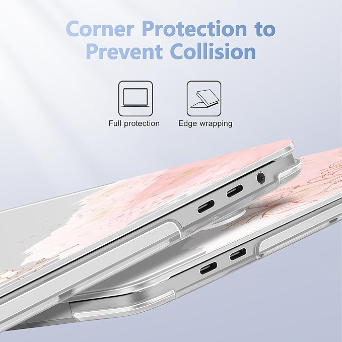 Lepeoac for MacBook Pro 16 inch Case 2019 2020 Release Model A2141, Plastic Hard Shell Cover with Keyboard Cover for MacBook Pro 16 inch with Touch Bar & Touch ID - Watercolor Floral
