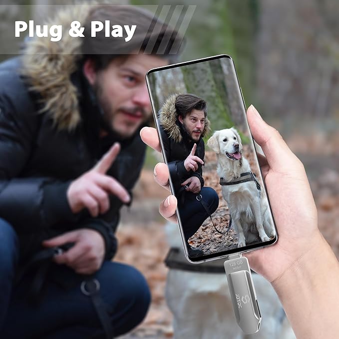256GB Photo-Stick-iPhone-17/16/15-Flash-Drive iPhone USB C Memory Stick One-Click Backup Photos Videos & Contacts Secure-External-Storage-iPad-Photo-Backup-Thumb-Drive Android-Photo-Storage-Stick