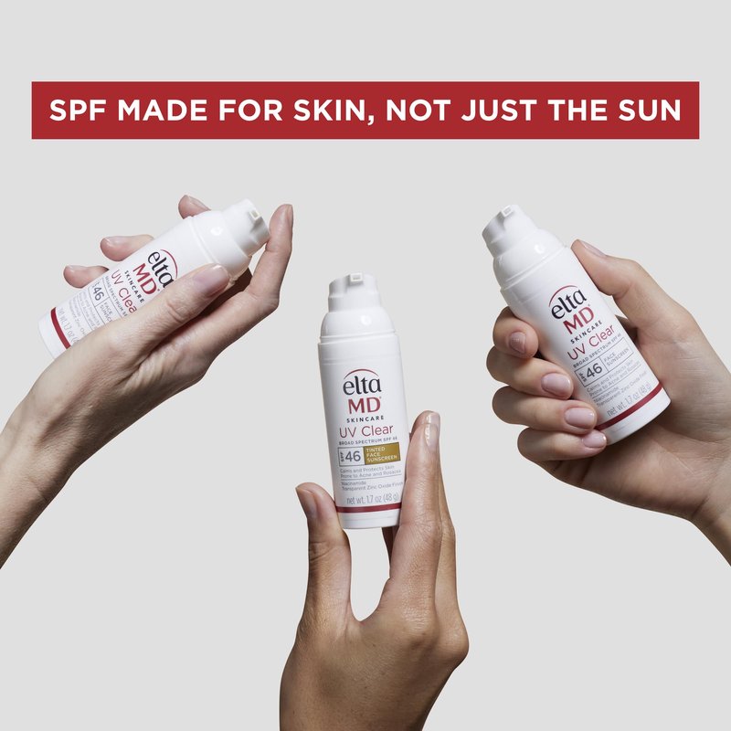 EltaMD UV Sheer Face and Body Sunscreen SPF 50+, Oil Free, No White Cast Sunscreen for Face and Body, Zinc Oxide Formula, 3.0 oz Tube