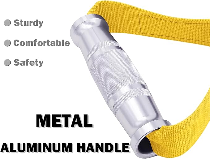 J Bryant Fitness Metal Gym Handles for Cable Machine Attachment Heavy Duty Aluminum Alloy Handle Grips Durable Workout Handles for Resistance Bands Pulley LAT Pulldown System