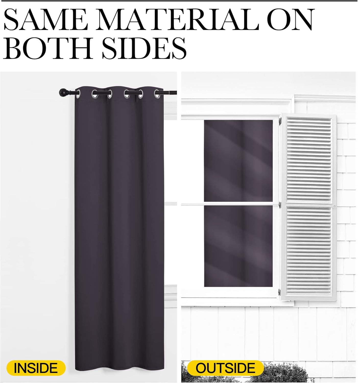 NICETOWN Greyish Purple Blackout Curtains - 90-Inch Thermal Insulated Drapes | 2 Panels, 55" Wide for Living Room