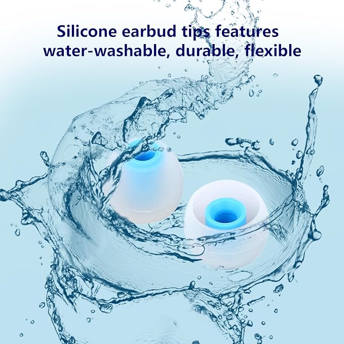 MMYQXI Earbud Replacement Tips Silicone Earbud Tips Earbud Covers Fit for in-Ear Headphones (Inner Hole 3.8mm -5.1mm) Ear Tips Earbud Rubber Tips 9 Pairs S/M/L