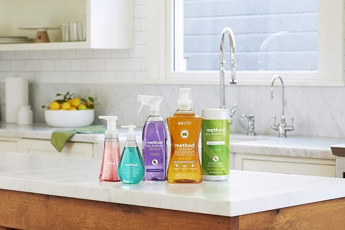 Method All-Purpose Cleaner, Pink Grapefruit, Perfect for Most Counters, Tiles, Stone, and More, 28 oz spray bottle