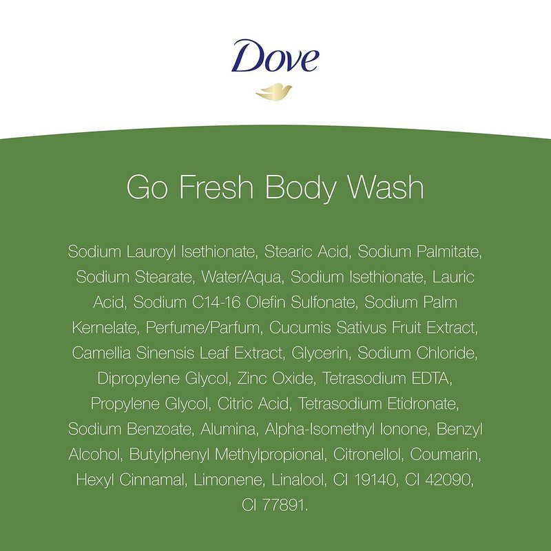 Dove Body Wash 11 Ounce Go Fresh Cucumber & Green Tea, 11 Fl Oz (Pack of 2)