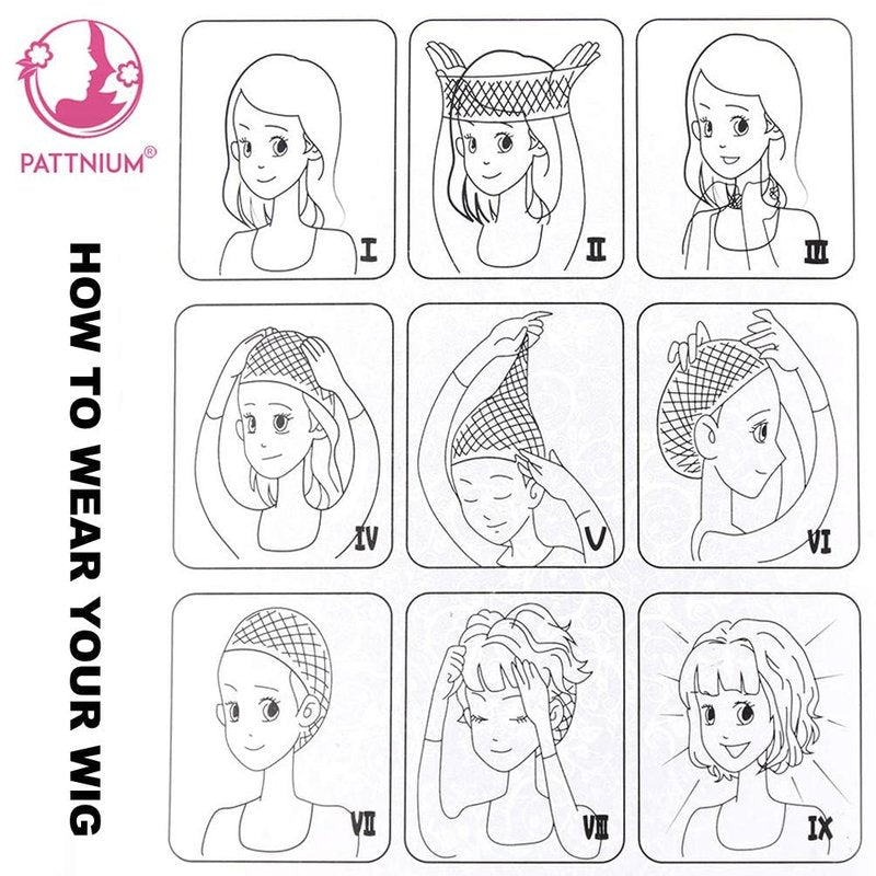 PATTNIUM Red Wig for Kids Girls Short Red Wig with Bangs Child Dark Red Ponytails Wig Include 2 Detachable Buns with Clips Synthetic Wig with Wig Cap(Red)
