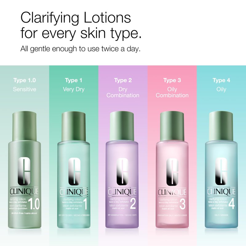 Clinique 3-Step Clarifying Lotion Face Exfoliator 1 | Toner With Witch Hazel + Salicylic Acid | For Very Dry Skin Types, 6.7 Fl Oz