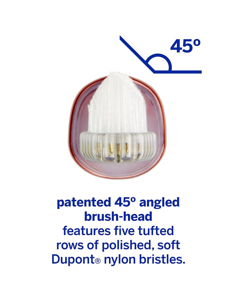 Supersmile Zina45 Replacement Brush Heads, 2 Count, Rose Gold, Patented 45° Angled Toothbrush Replacement Heads with Dupont® Bristles, Fits Zina45 Sonic Toothbrush