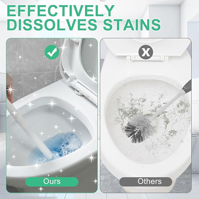 50pcs Disposable Toilet Wand Refills for Clorox,Replacement Brush Heads Compatible with Most Toilet Wand Refill System,Upgrade Fiber Cleaner Heads for Closestool Cleaning.（not Included Brush Rod）