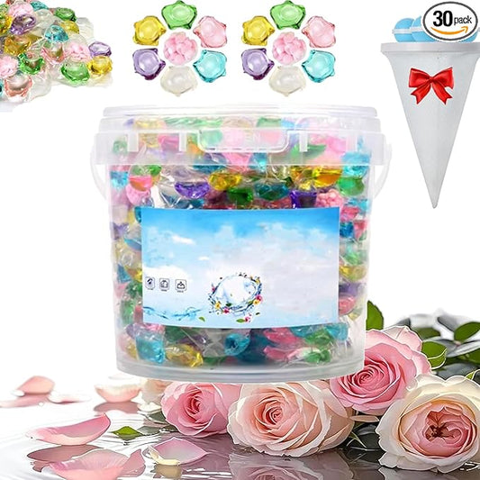 100PCS Magic Laundry Beads, 9x More Concentrated, Weeks of Freshness, Deep Cleaning Laundry Detergent Capsules, Easy Dissolve Washing Pods for All Fabrics and Colors Clothes (50)