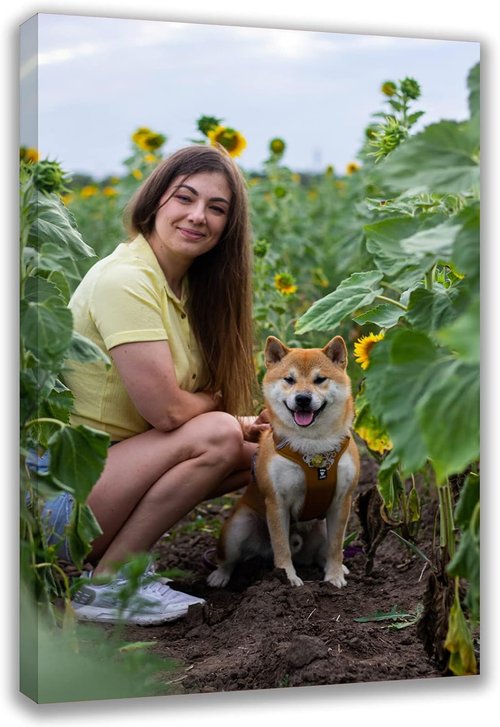 Custom Canvas Prints - Personalized Wall Art for Pet & Family Photos | Perfect Gifts for Mom, Men & Women (16'' W x 24'' H)