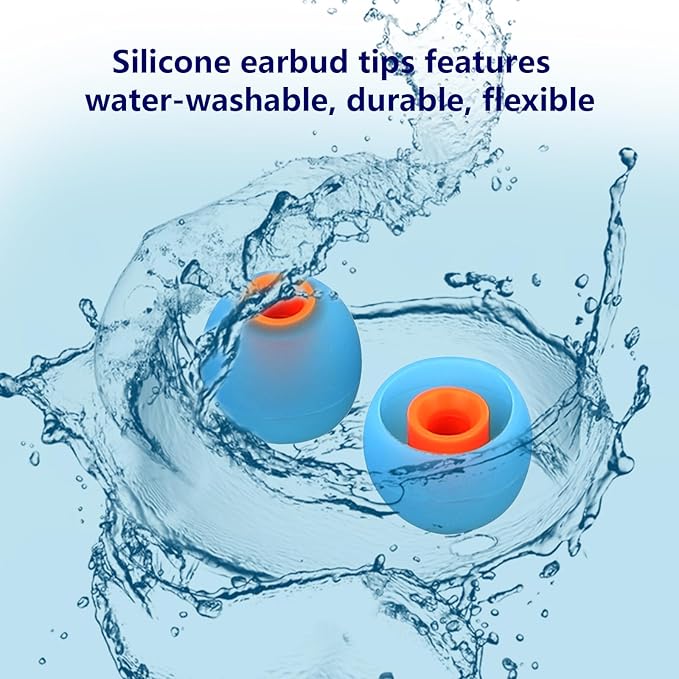 MMYQXI Earbud Replacement Tips Silicone Earbud Tips Earbud Caps Fit for in-Ear Headphones (Inner Hole 3.8mm -5.1mm) Earbud Rubber Tips Ear Tips 9 Pairs S/M/L