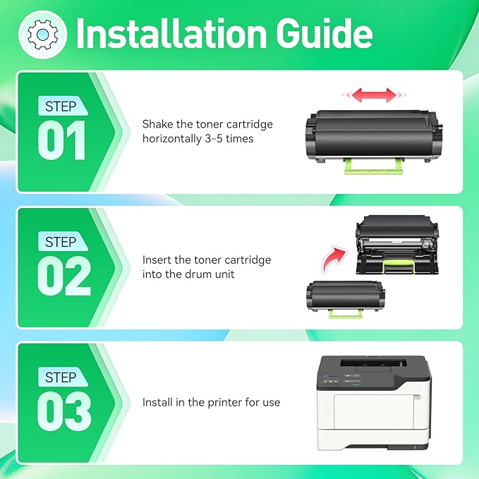JCTONER 56F1X00 Black Extra High Yield Toner Cartridge Compatible with 56F1X00 Toner Replacement for MS421 MS521 MS621 MX521 MX522 MX622 MS622 MX421 Laser Printer Ink dn dw de adn adw adhe