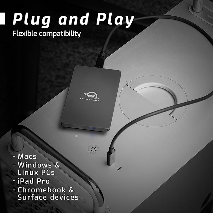OWC, 480Gb, Envoy Pro Fx, Thunderbolt 3 + USB-C, Portable Nvme Ssd