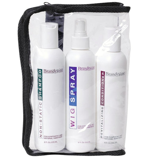 Gentle Wig Care Set, Non-static Shampoo, Wig Conditioner & Hair Spray For Synthetic & Natural Hair Wigs, Value Pack