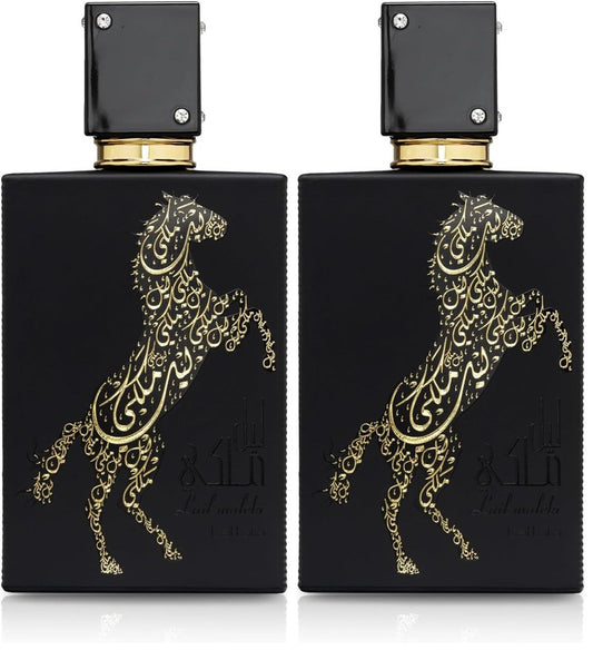 Lattafa Perfumes Lail Maleki for Unisex Eau de Parfum Spray, 3.4 Ounce (Pack of 2)