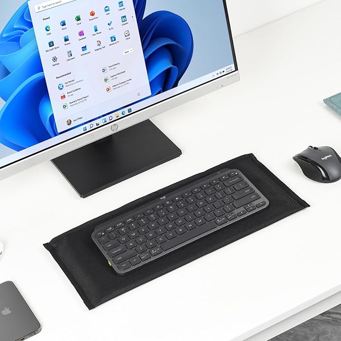 imComor Keyboard Dust Cover Sleeve Bag for Universal 60% 75% 80% Wireless/Wired Gaming PC Computer Keyboards Dust Cover, Logitech/Dell/Corsair/Redragon/Arteck/Apple Keyboard Protector-Black