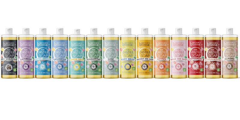 Brittanie’s Pure Castile Liquid Soap Refill, Lavender, 32 Ounce 2 Pack | Dish Soap, Hair & Body, Laundry, Home, Gentle and Pure, Made with Natural Luxurious Oils, Vegan & Gluten Free Non-GMO