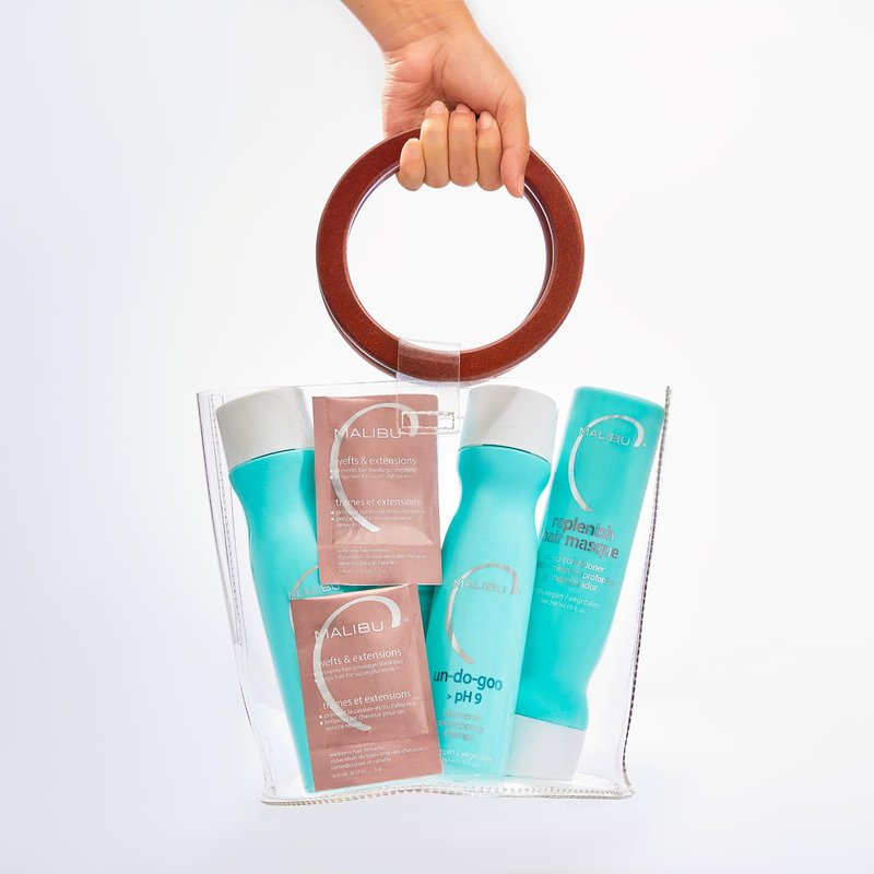 Malibu C Wefts and Extensions Wellness Hair Collection - Hair Care for Extensions and Wefts Maintenance - Helps Reduces Breakage & Shedding - Maintains Natural-Looking Connections