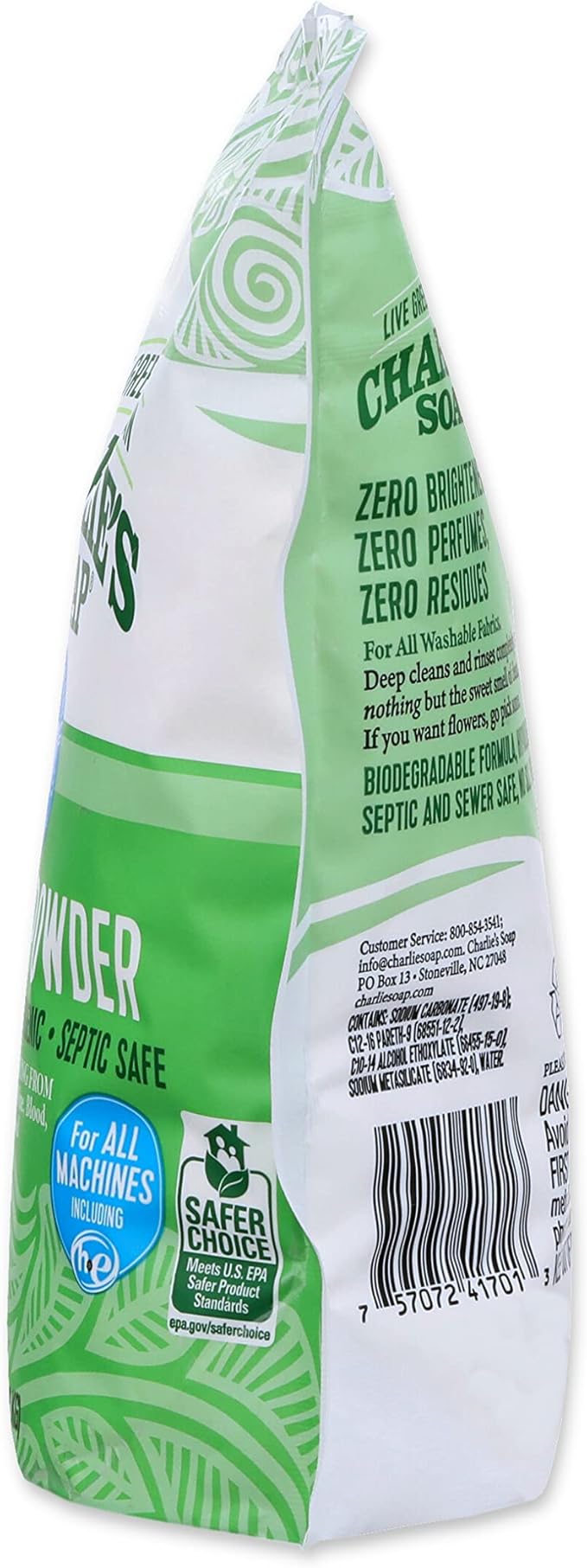 Charlieâs Soap Laundry Powder (100 Loads, 4 Pack) Deep Cleaning Washing Powder Detergent â Eco-Friendly, Safe, and Effective