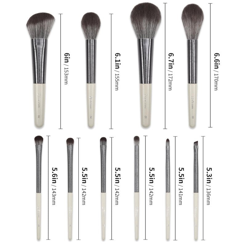 DUcare Professional Makeup Brush Set 22Pcs with Travel Case Synthetic Kabuki Foundation Brush, Face Powder Brush, Blush Brush, Concealer Brush, Eyeshadow Brushes
