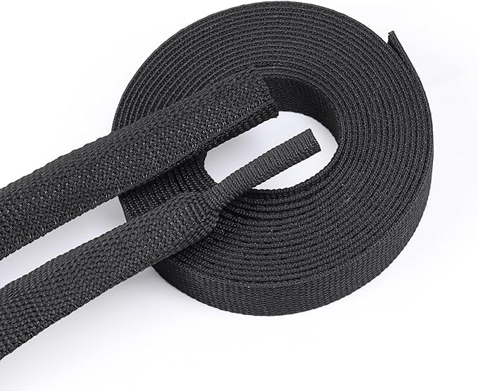 BuyUneed Heat Shrink Fabric Tubing Braided Sleeving 2:1 - Abrasion Protection Flexibility Wiring Harness Cable Sheath (3/8" ID, 30ft)