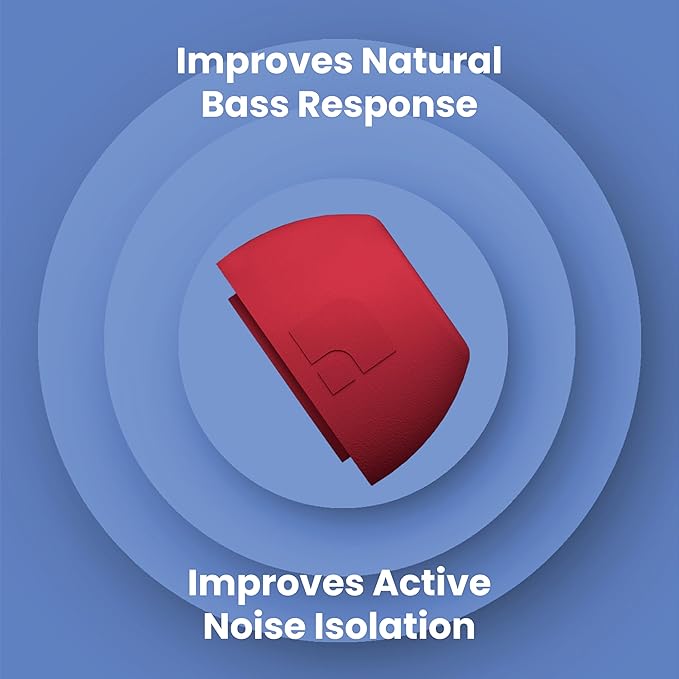 Foam Masters Ultra-Premium Memory Foam Ear Tips for AirPods Pro 1st & 2nd Gen | 3 Pairs | New Ver. | Secure Fit | Super Comfort | Better Noise Cancel | Replacement Buds (Medium, Red)