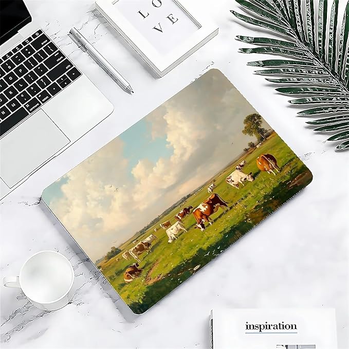 COTAIL Compatible with MacBook Air 13.3 13.6 Inch Case 2022 2021 2020 2019 Plastic Hard Shell Case Cover,13.6 Air (A2681) M2 2022, Cows and Sheep