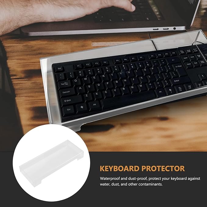 Cabilock Transparent Keyboard Dust Cover 14.76X6.22 Inch Waterproof Protective Case Removable Washable Keyboard Protector for 87 & 104 Key Electronic Keyboards Home Studio Use
