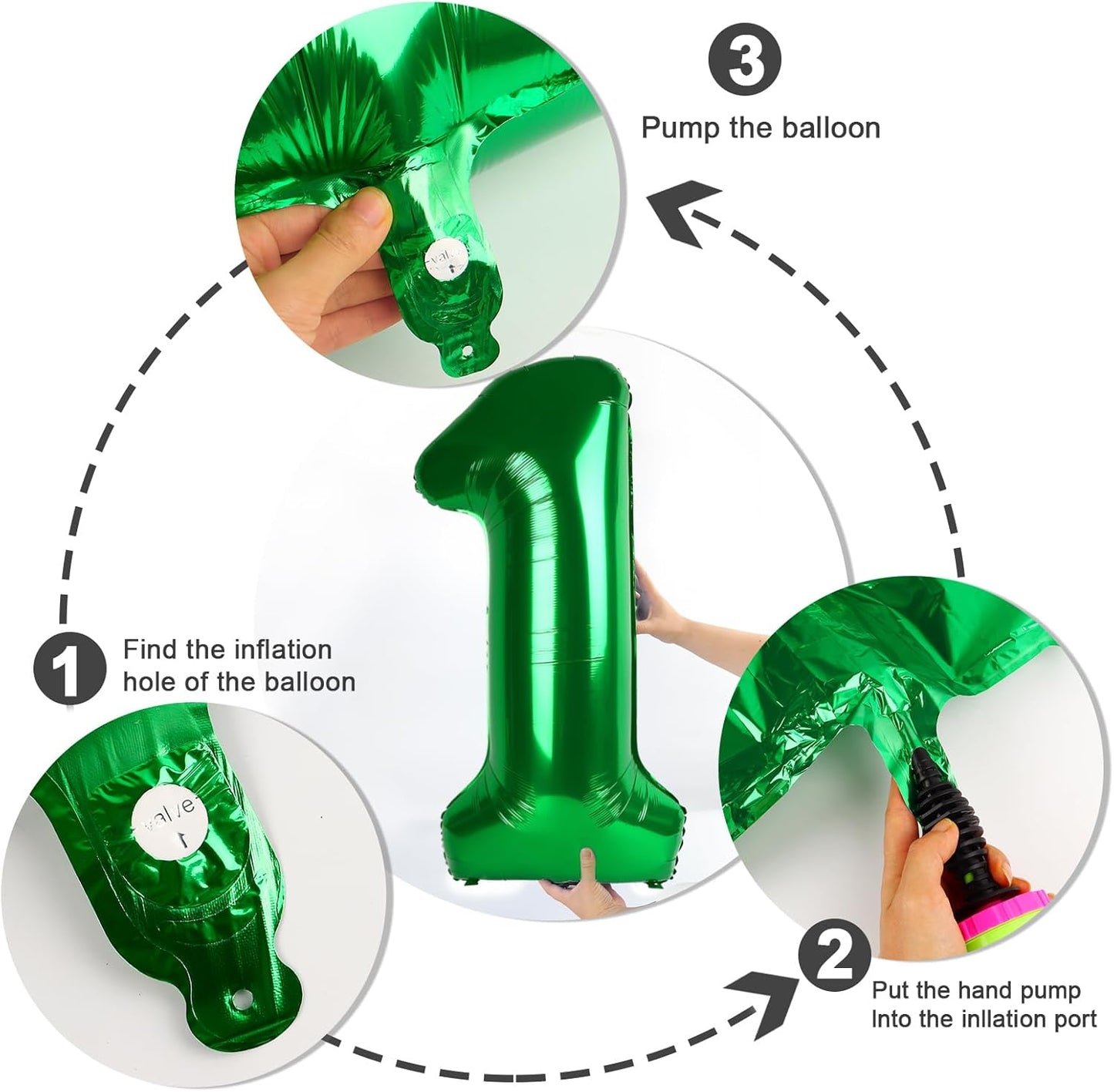 Skiennix 40-Inch Dark Green Number Balloons - Happy Birthday & Wedding Anniversary Decor