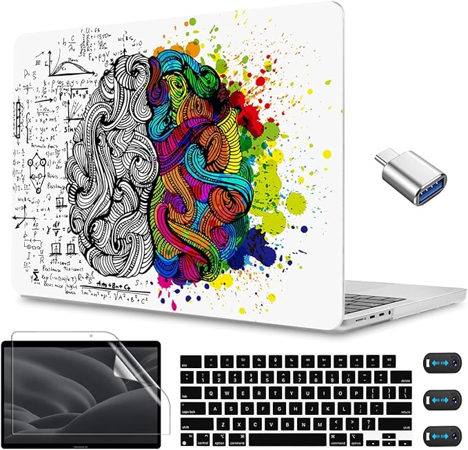 CISSOOK Creative Brain Hard Shell Case for MacBook Pro 14 inch Case 2026 2025 2024 2023 2022 2021 Release A3434 A3401 A3112 A3185 A2992 A2918 A2779 A2442, Brain Cover for MacBook Pro 14 M1 M2 M3 M4 M5
