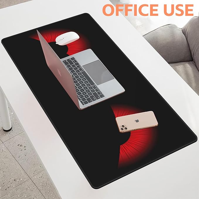 NIYLYNSYN Mouse Pad Large Evil Eyes Non-Slip Game Desk Mat with Stitched Edge Laptop Keyboard Desk Pad for Work Home Gaming (35.4 x 15.7 Inches)