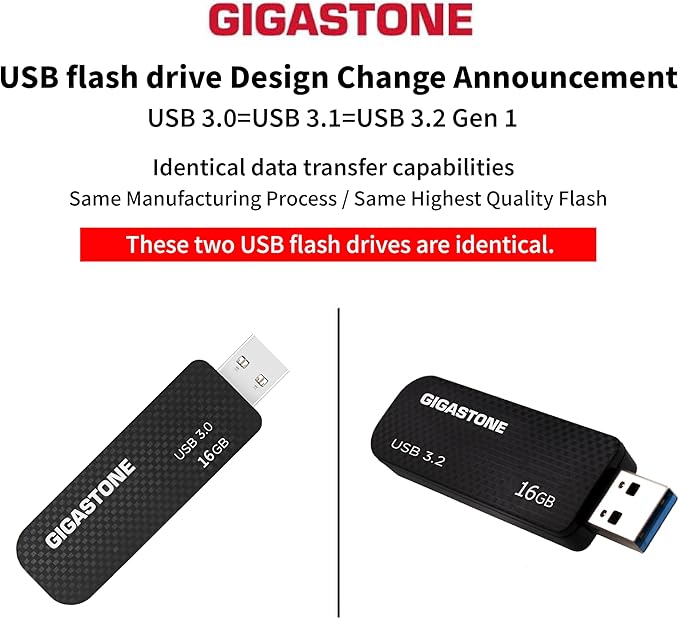 Gigastone Z30 16GB USB3.0 Flash Drive, Capless Retractable Design Pen Drive, Carbon Fiber Style, Reliable Performance & Durable (GS-U316GSLBL-R)
