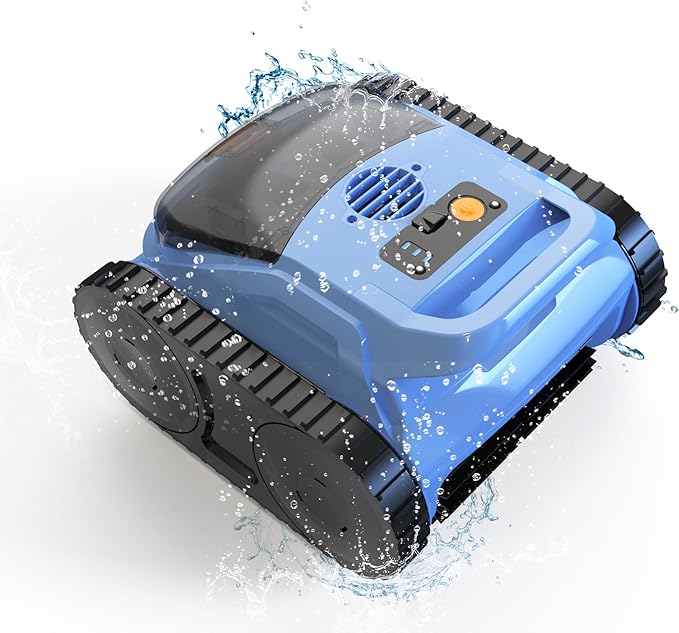 (2026 Upgrade) Pool Vacuum for Inground Pools, Robotic Pool Cleaner, Wall Climbing Pool Cleaner, Cleans Pool Floors, Drain & Walls & Waterline, Cleaning Up to 2100 Sq.ft, 180 Min