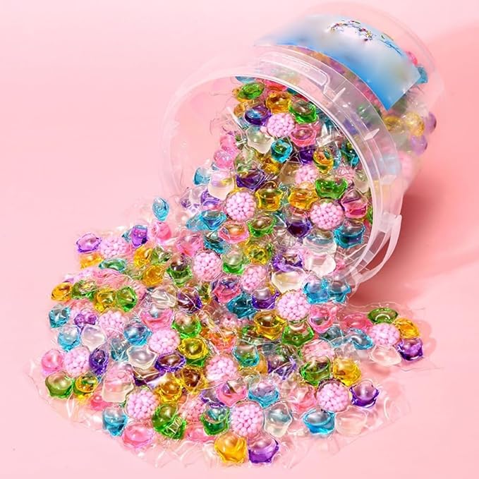 100PCS Magic Laundry Beads, 9x More Concentrated, Weeks of Freshness, Deep Cleaning Laundry Detergent Capsules, Easy Dissolve Washing Pods for All Fabrics and Colors Clothes (50)