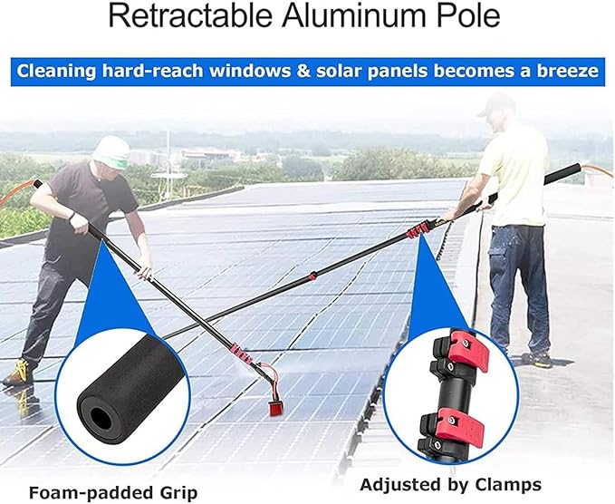 Window Cleaning Water Fed Poles Roof Cleaning Tools,12-36 Foot Window Cleaning Water Fed Poles,Cleaning Tool for Window Glass, Solar Panel,3.6m/12FT