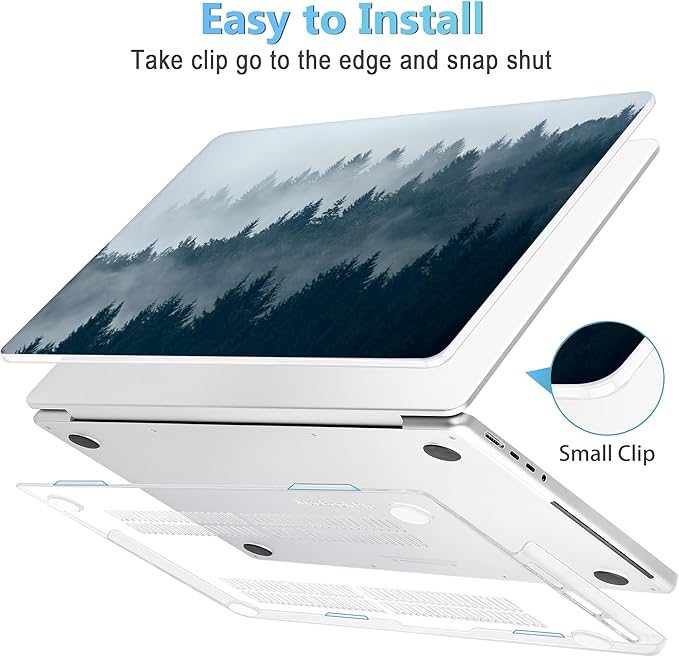 Mektron Case for 2026 M5 MacBook Pro 16 inch A3429 A3428 M4 A3403 A3186 M3 A2991 M2 A2780 M1 A2485 (2021-2025) Pro/Max with Liquid Retina XDR, Hard Shell Plastic Laptop Cover, Misty Forest C132